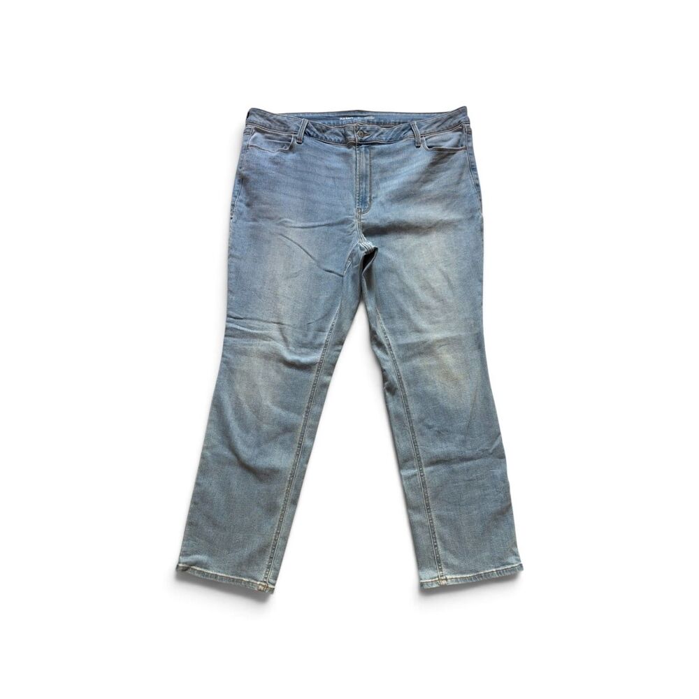 Old Navy Jeans Women's 22 Plus Size High Rise Straight Light Wash Denim